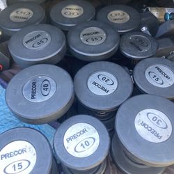 PRECOR Urethane Dumbbells Complete 5-50 Lb Set - Retails for Over $4,000