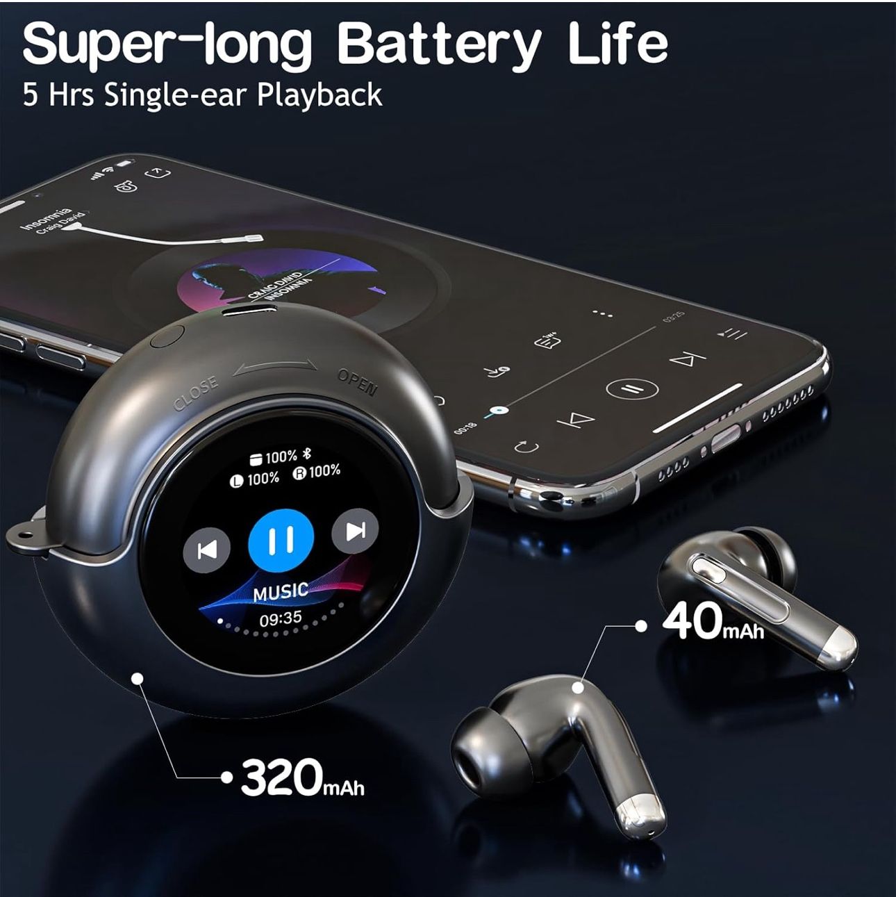 BRAND NEW UNOPENED BOX! Wireless Earbuds Bluetooth Headphones, Bluetooth 5.4 Stereo Sound with LED Display, Active Noise Cancellation, IP7 Water Resis