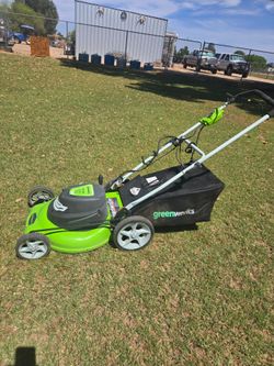 Electric lawn mower 21 inch greenworkks