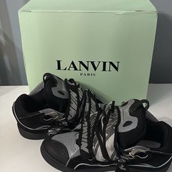 Lanvin Curb Black Grey Reflective Sneakers