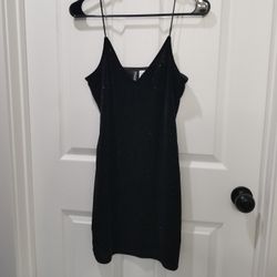 Divided H&M Sparkly Black Mini Dress