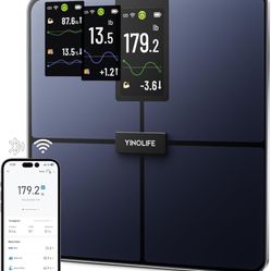 Smart Scale for Body Weight, 4.3" Color Display Digital Weight Scale, High Precision Wi-Fi Bathroom Scale with BMI, Body Fat, Muscle Mass, 20 Body Com
