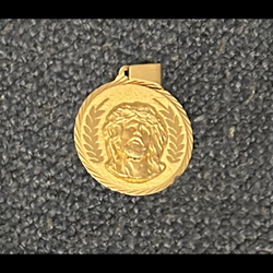 14k Gold Pendant Jesus/Virgin Mary