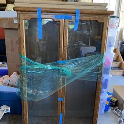 Wood Cabinet With 3 Shelf’s