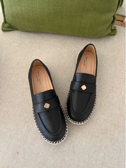 Size 8 Espadrilles Flats for Women,Leather Penny Loafers,Casual Slip-on Flat