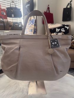 Preloved Furla Beige Leather Tote Bag