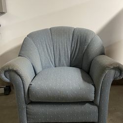 Sturdy Blue Armchair
