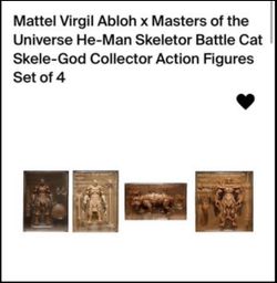 Mattel Virgil Abloh × Masters of the Universe He-Man Skeletor Battle Cat Skele-God Collector Action