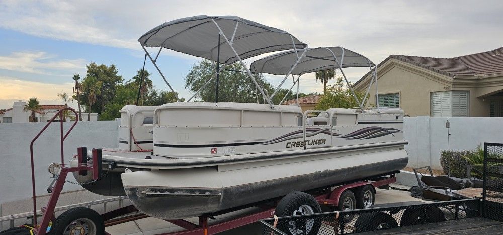 2006 CRESTLINER PONTOON BOAT 24'
