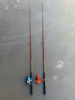 2 Fishing Rod & Reel Combos – Worm Gear / South Bend – Ready to Fish