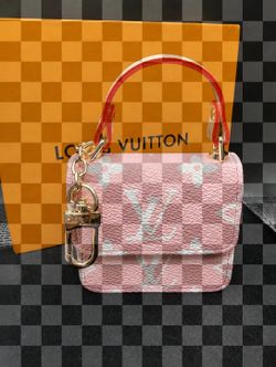 Pink Large Monogram Mini Bag Keychain