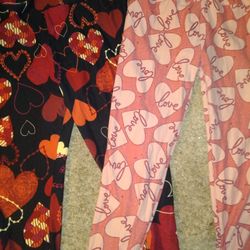 Lularoe Valentines Day Leggibgs Bundld Sz Large