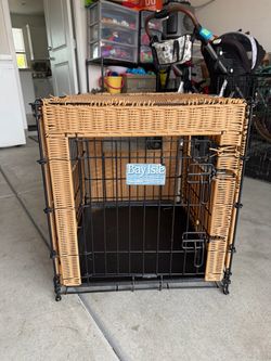 Wicker Dog Metal Crate