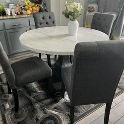 5 PCS Round Dining Set 48”