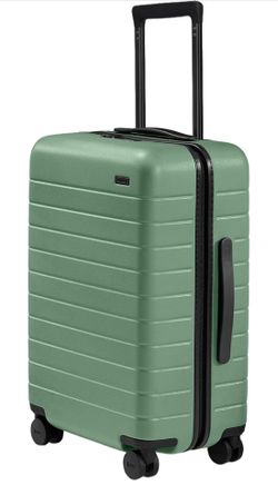 Away Bigger Carry-On Luggage - 23-Inch Lightweight Hardside Suitcase with 360° Spinner Wheels, Interior Compression System, TSA-Approved Lock - Sea Gr