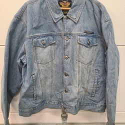XXL Harely Davidson Jean Jacket For Sale