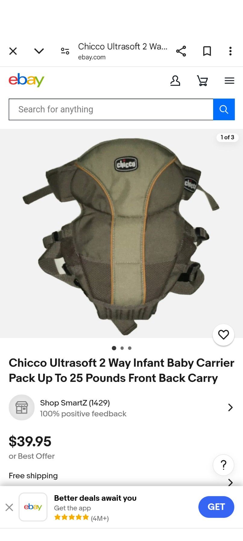 Chicco Baby Carrier