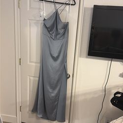 Satin cowl neck dress