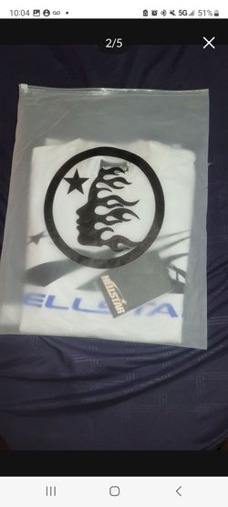 Hellstar Gel Sport Logo T-Shirt 'White/Blue'