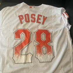 Fog White Buster Posey San Francisco Giants Jerseys
