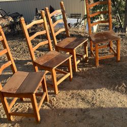 4 Wooden  Chairs