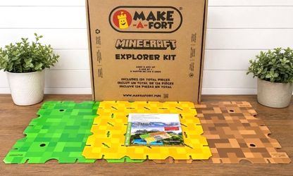 Make-A-Fort Minecraft Explorer Kit, which is designed for building real-world life-sized forts, tunnels, and  Minecraft Explorer Kit (1 Pack) Build re
