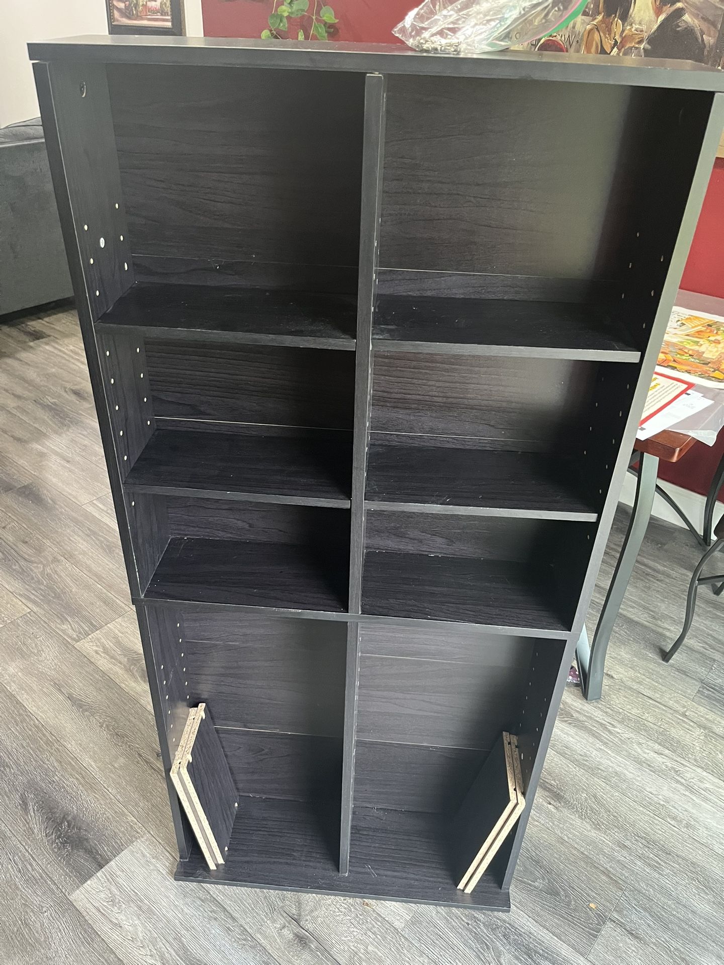 Thin Black Bookcase/Shelving