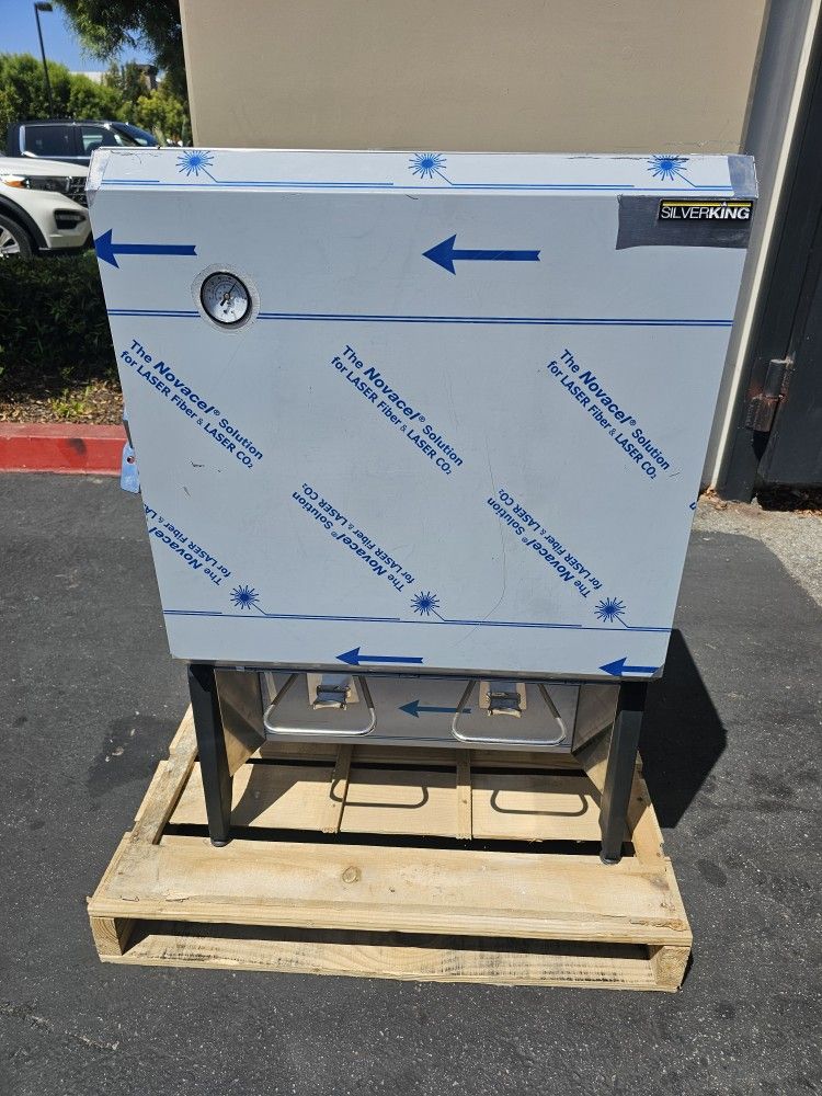 Silver King SKMAJ2 12 gal Refrigerated Milk Dispenser w/ (2) Valves Stainless,