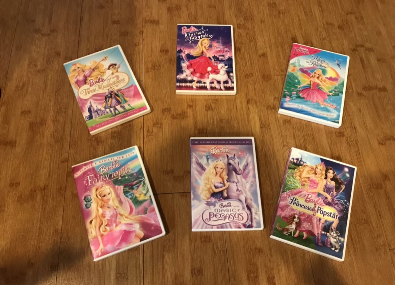 6 Barbie Dvds