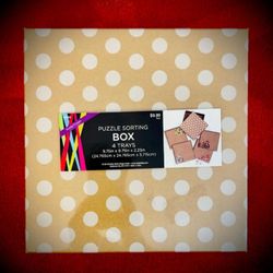 NIB, Puzzle Sorting Box with 4 Trays, each: 9.75" X 9.75" X 2.25".