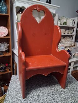 Small Solid Wood Chair 24"H x 13" W