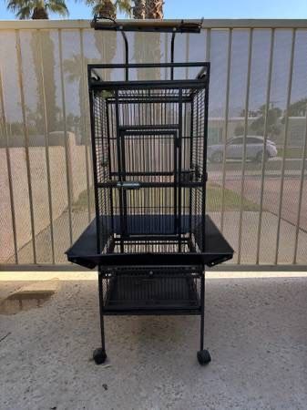 Large Bird Cage In Great Condition With Wheels