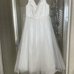 Bridal Flower Girl Dress, worn 1x 7/17, Size 12