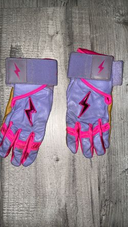 Bruce bolt leather batting gloves youth large