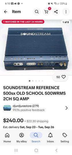 SOUNDSTREAM REFERENCE 500sx OLD SCHOOL 500WRMS 2CH SQ AMP