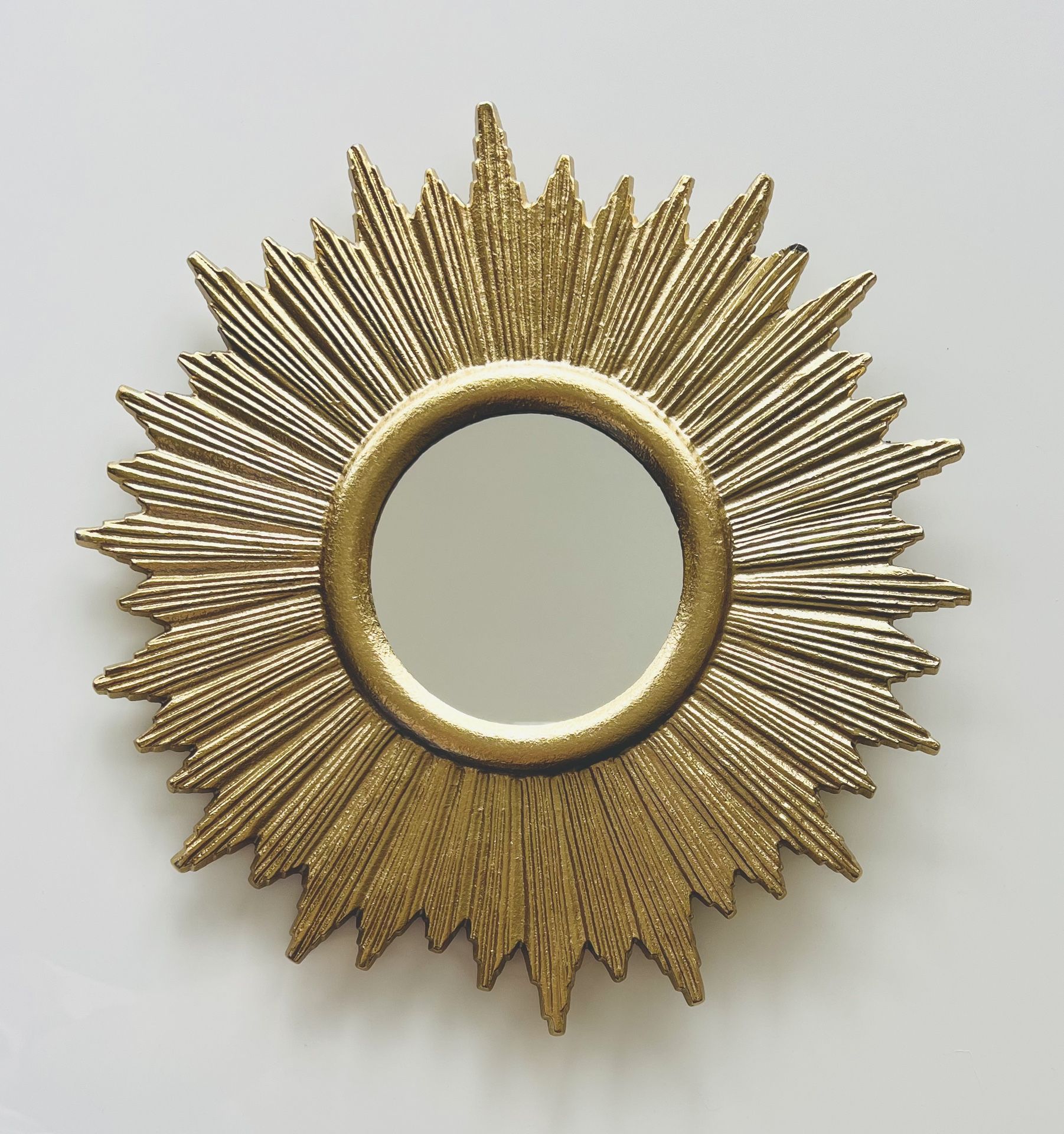 Gold Art Deco Sunburst Wall Mirror