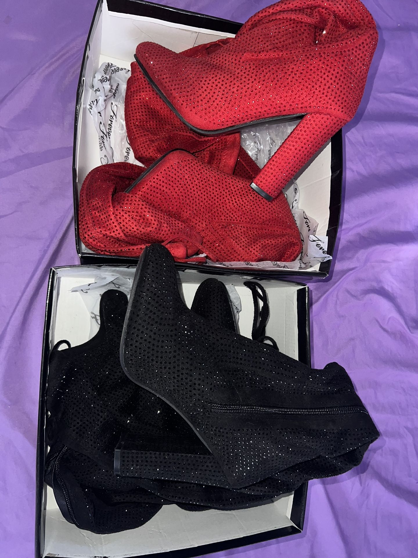 Payless red boots hotsell