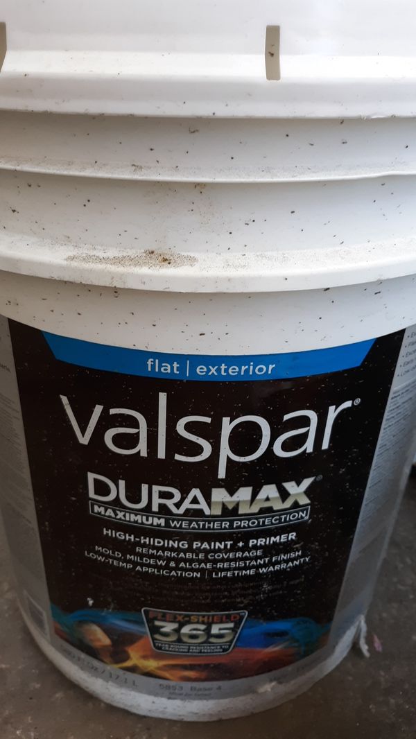 Valspar 5gal. Duramax flat exterior acrylic latex paint
