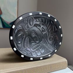 Thunderbird and Whale Platter ( 9” X 7.5” ) firm on price 