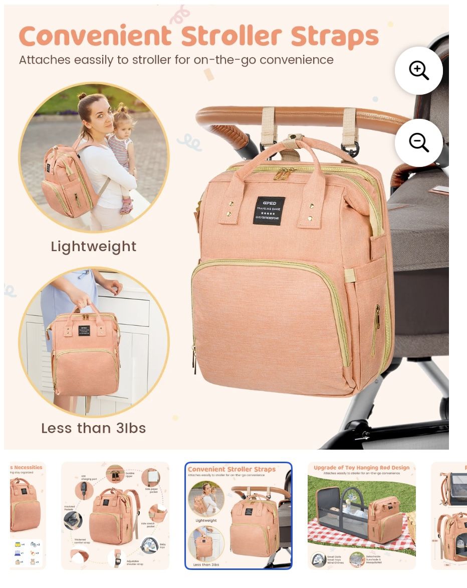 Multifunctional Diaper Bag Backpack 
