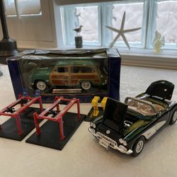 1949 Ford Woody, 1959 Vette Scale 1:24, 3 Lifts Scale 1:64