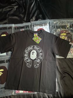 Black/Chrome heart Bape