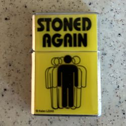Stoned Again Yellow Enameled Lighter