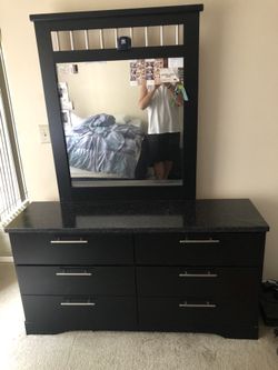 Dresser with mirror