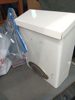 White metal mailbox