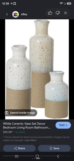 3pc ceramic vase set