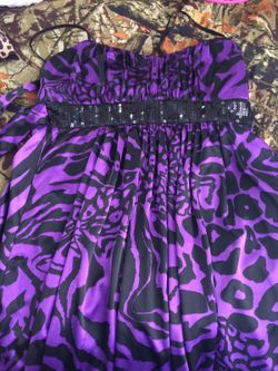 Purple and black dress size large $40