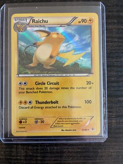 Pokemon Raichu Holo Rare Card 27/83