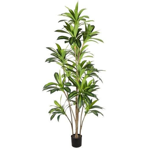 AnTing Artificial Tree 8.2FT, Fake Dracaena Silk Plants Tree 98.4IN Outdoor Indoor in Pot Large Dracaena Silk Plants for Living Room Patio Pool Garden