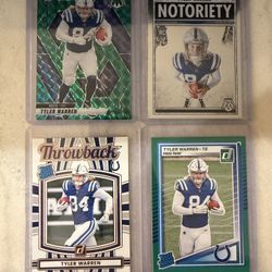 Tyler Warren 4 Card Rookie Lot !!!!